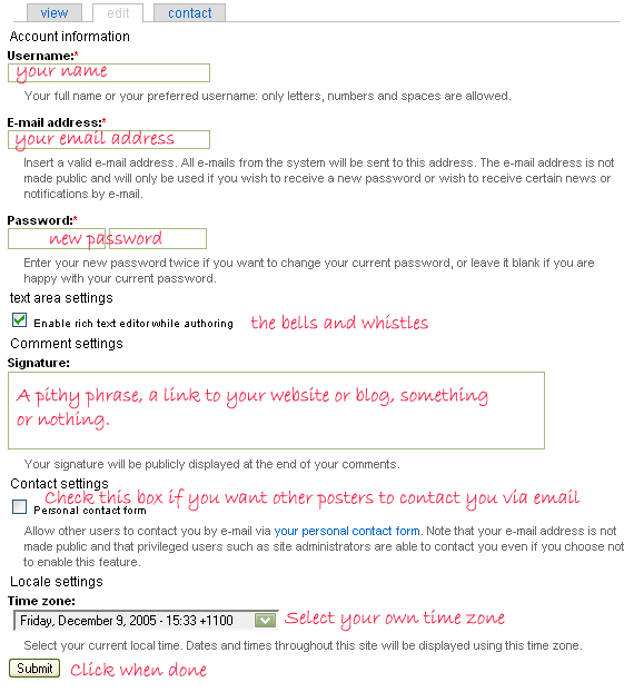 Edit Instructions